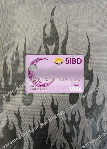 Brunei Baiduri bank visa debit card photolook front